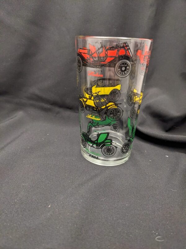 Vintage Jeanette Glass Antique Car Tumblers (Set of 4, 10 oz)