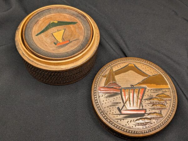 Set of 8 vintage Japanese Mt. Fuji coasters