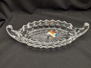 Fostoria American Clear Relish Boat, 8.5 New w/ Original Tag