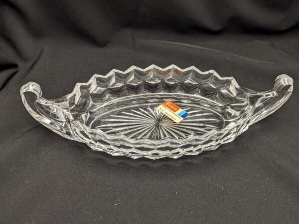 Fostoria American Clear Relish Boat, 8.5 New w/ Original Tag