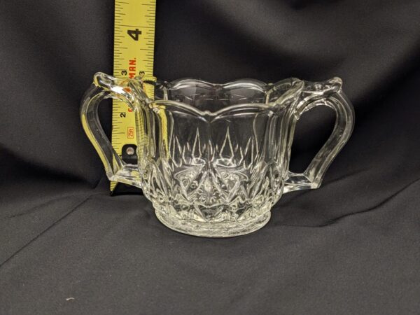 Art Deco Glass Sugar Bowl with EAPG Mark