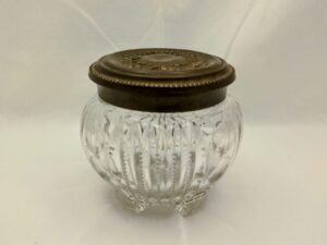 Antique Fostoria Bulls Eye Jar, 1900s-20s, Good/Fair