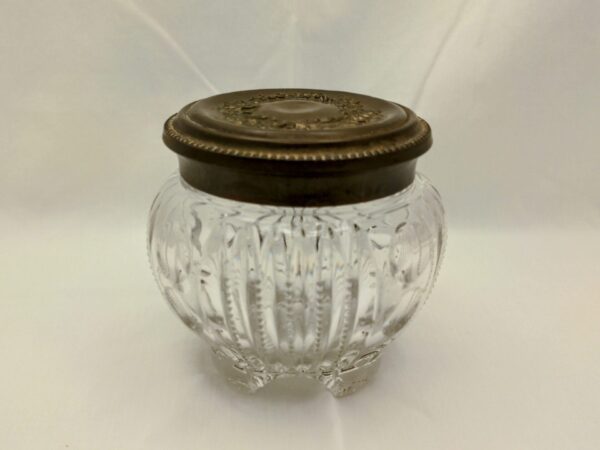 Antique Fostoria Bulls Eye Jar, 1900s-20s, Good/Fair