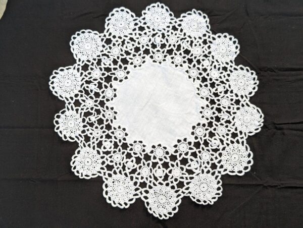 Vintage Crochet Lace Centerpiece