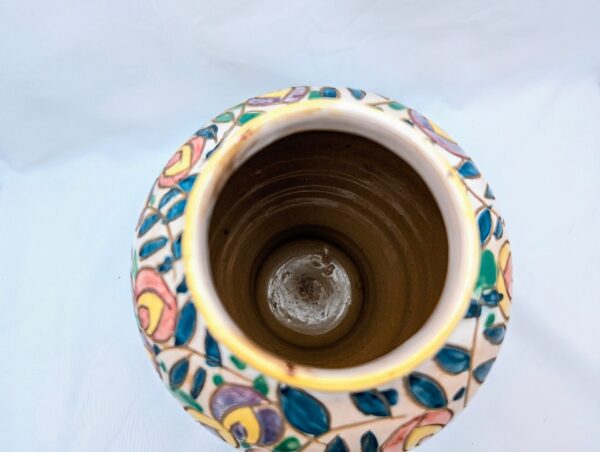 Italian Handpainted Art Pottery Vase - Boho Rustic MCM