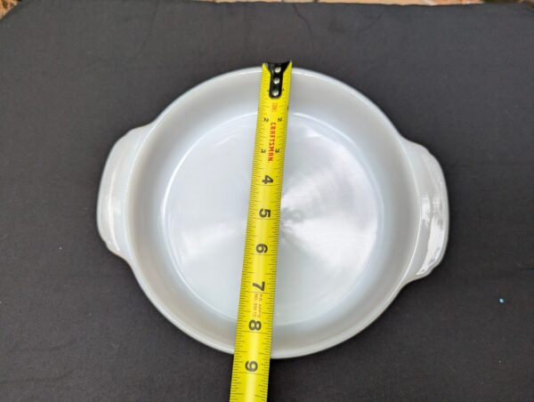 Vintage Fire King Peach Luster 8 Casserole Dish with Measuring Tape