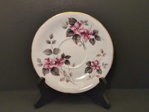 Vintage Aynsley teacup & saucer, wild dog rose pattern