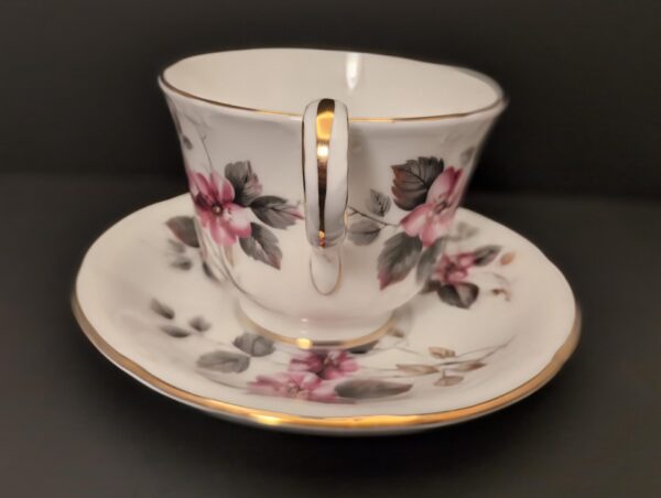 Vintage Aynsley Wild Dog Rose Teacup & Saucer Set