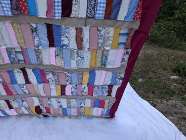 Unfinished Patchwork Quilt Top: 72W x 88L