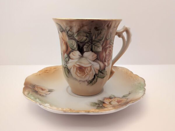 1960s Rose Cup & Saucer Set - Vintage