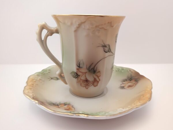 1960s Vintage Rose Cup & Saucer Set