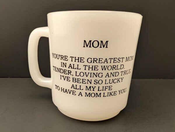 1970s Glasbake Vintage Coffee Mug - Greatest Mom