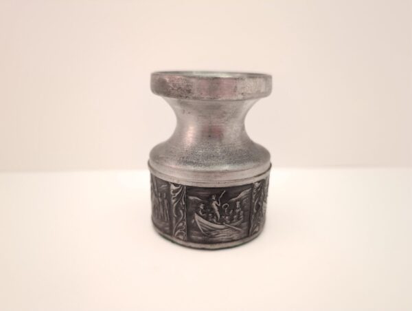 Vintage Wedding Pewter Candlestick Holder