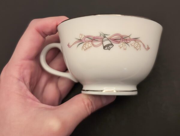 Lefton Silver Wedding Teacup